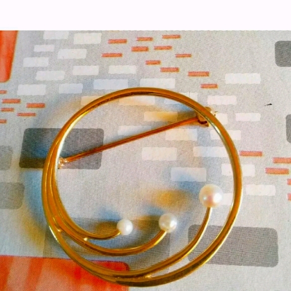 CIANI 14K Gold - Vintage Pearl Pin